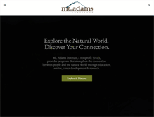 Tablet Screenshot of mtadamsinstitute.org
